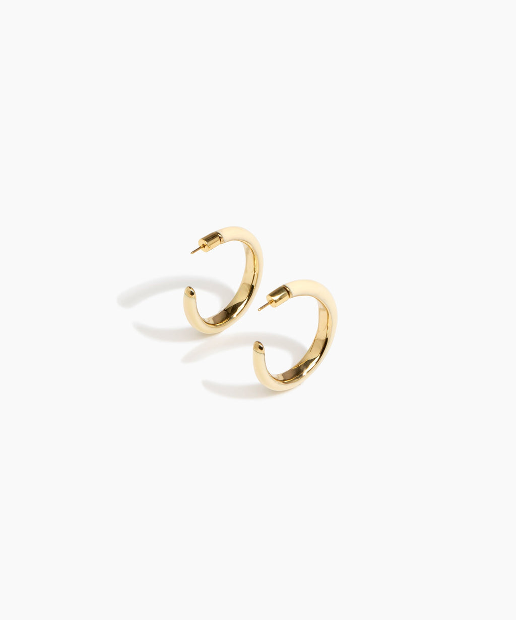 Large Pebble Duo Hoop Earrings