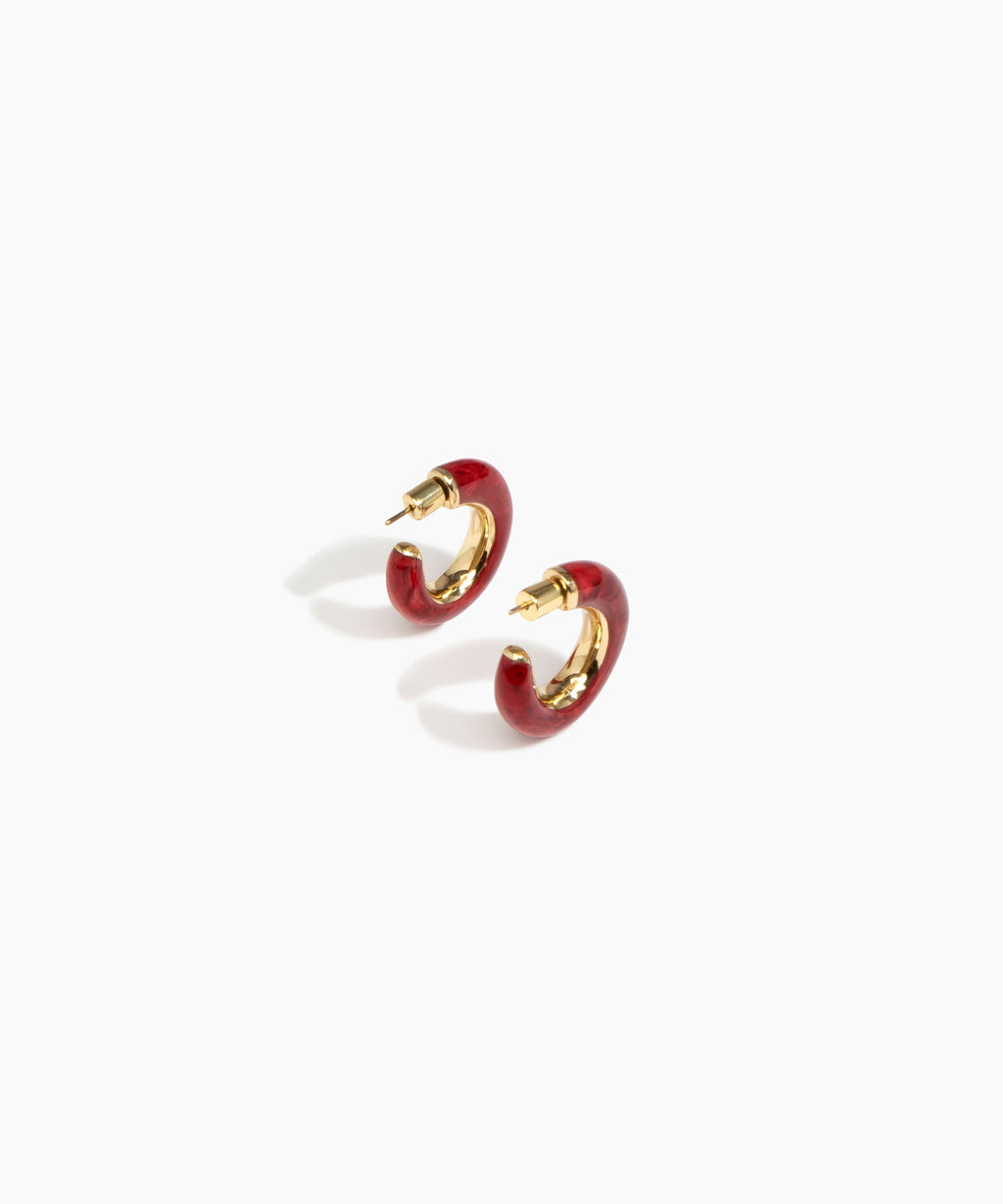 Medium Pebble Duo Hoop Earrings