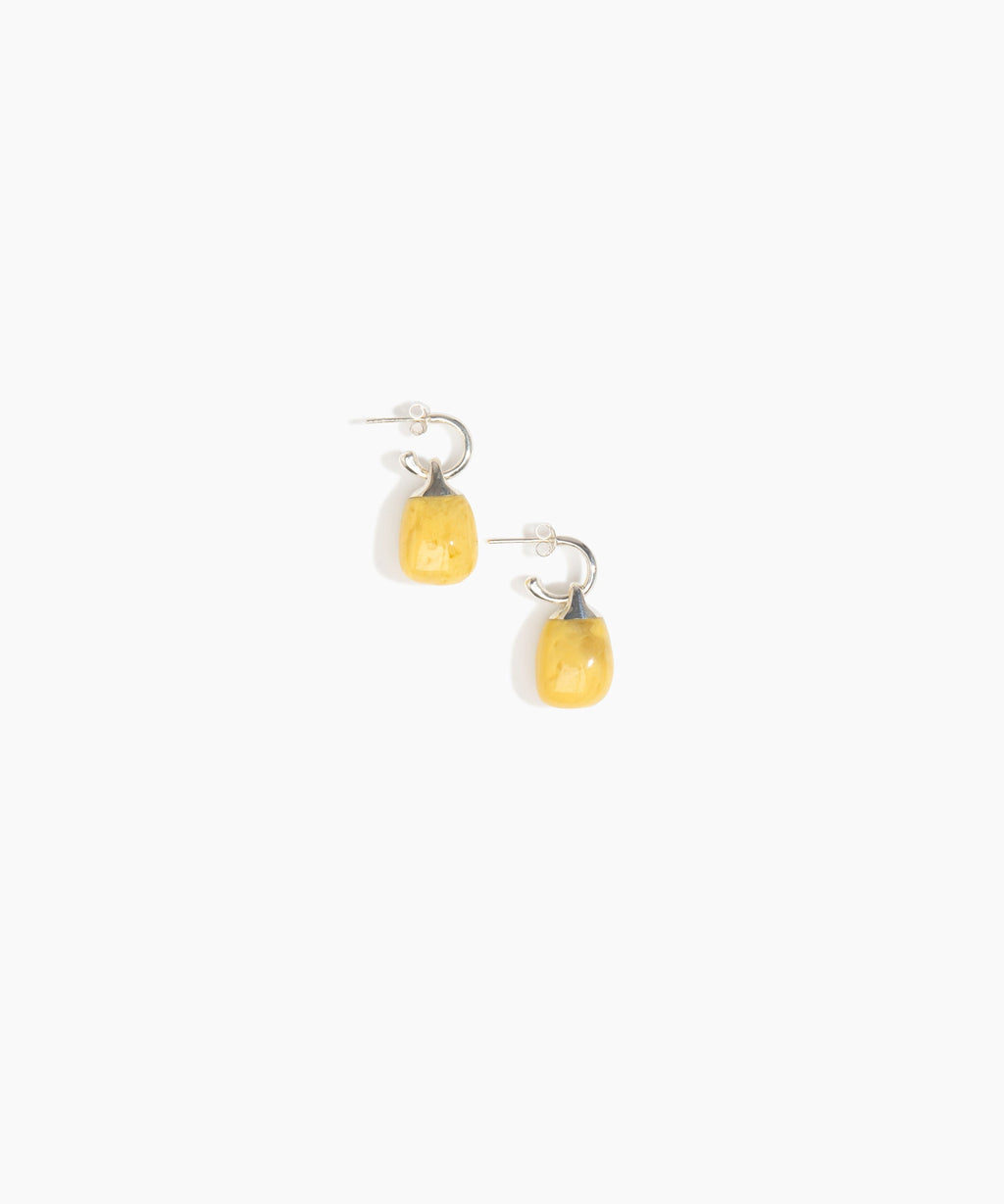 Small River Rock Hoop Earrings