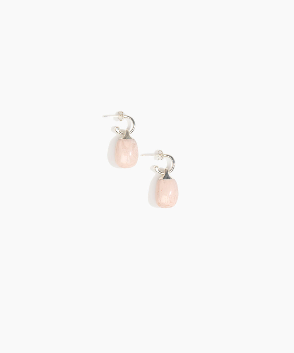 Small River Rock Hoop Earrings