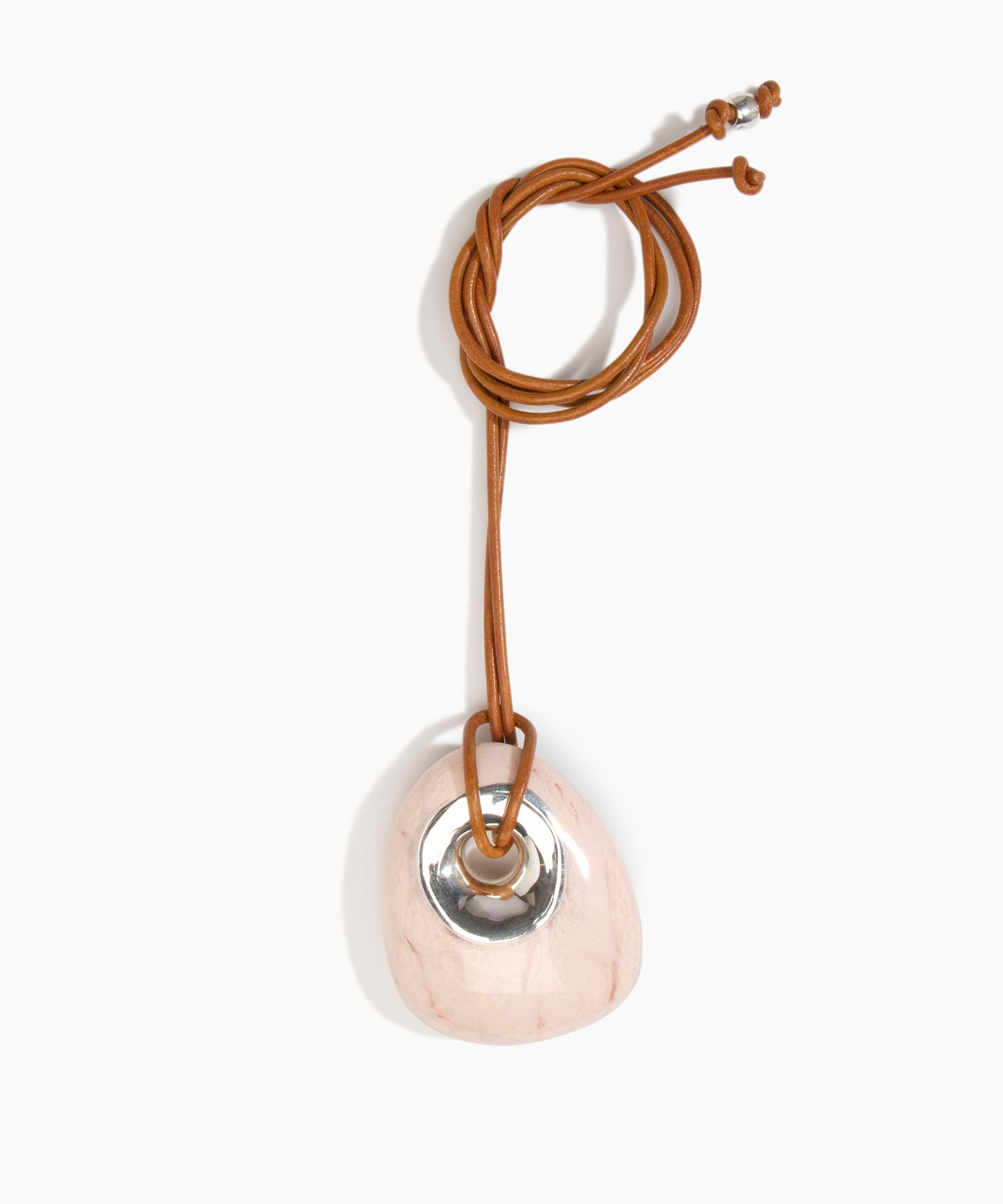 Large Rock Pendant on Leather