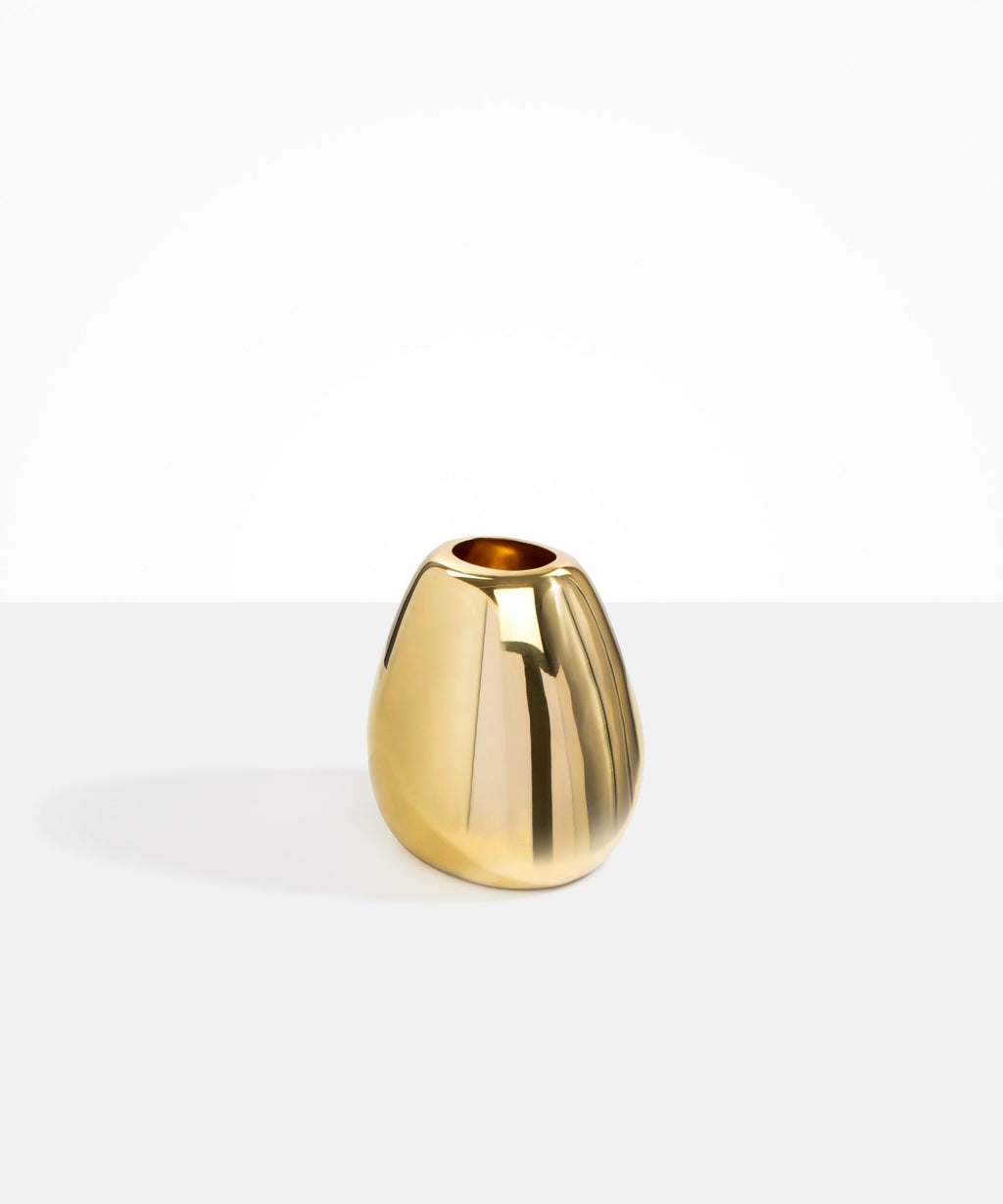 Large Metal Stone Vase
