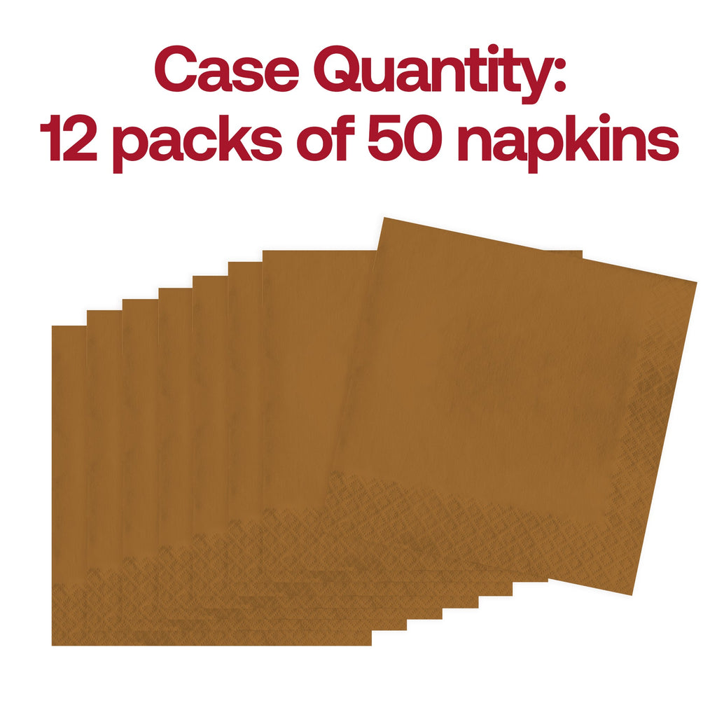Glittering Gold Paper Beverage/Cocktail Napkins