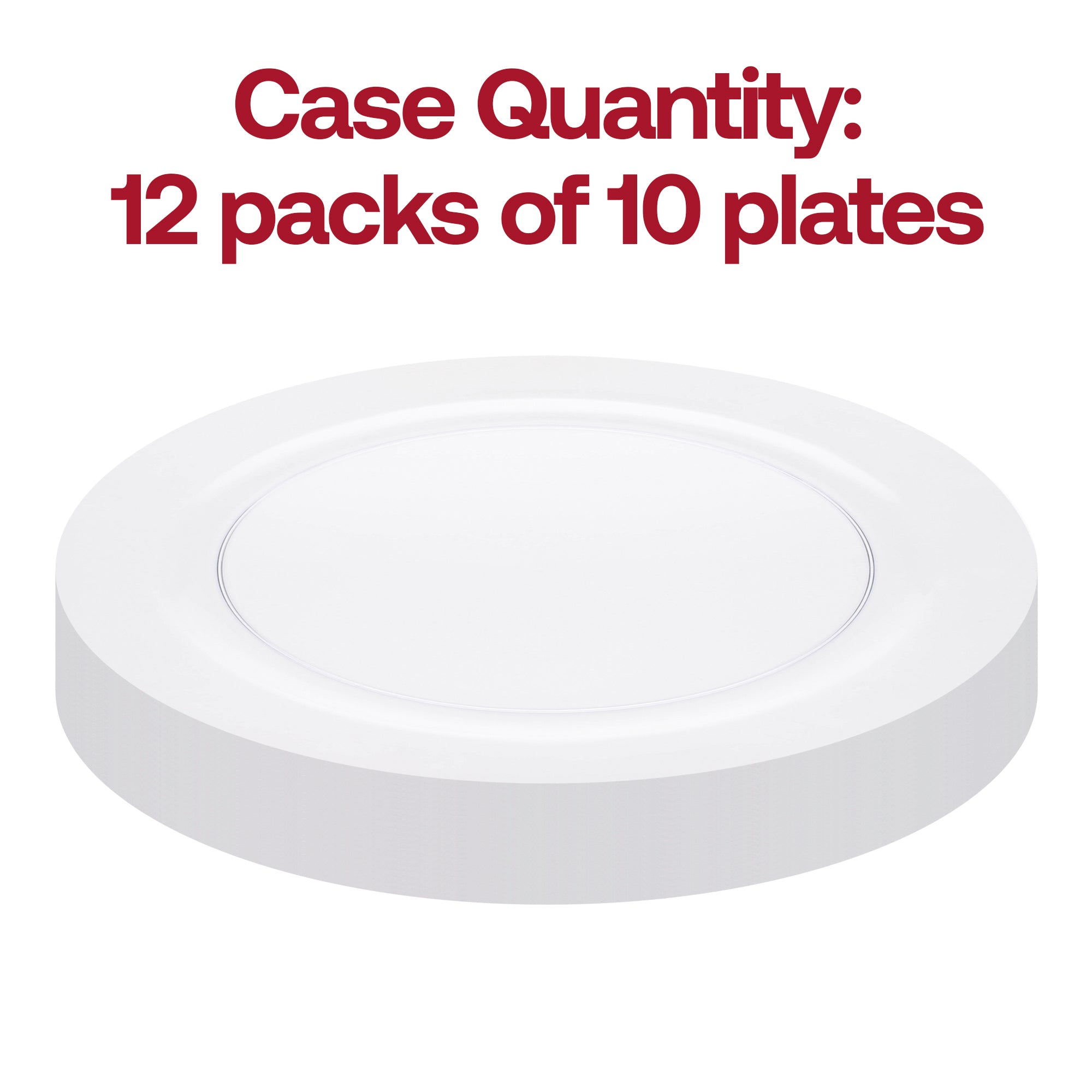 Clear Economy Round Plastic Buffet Plates (9")