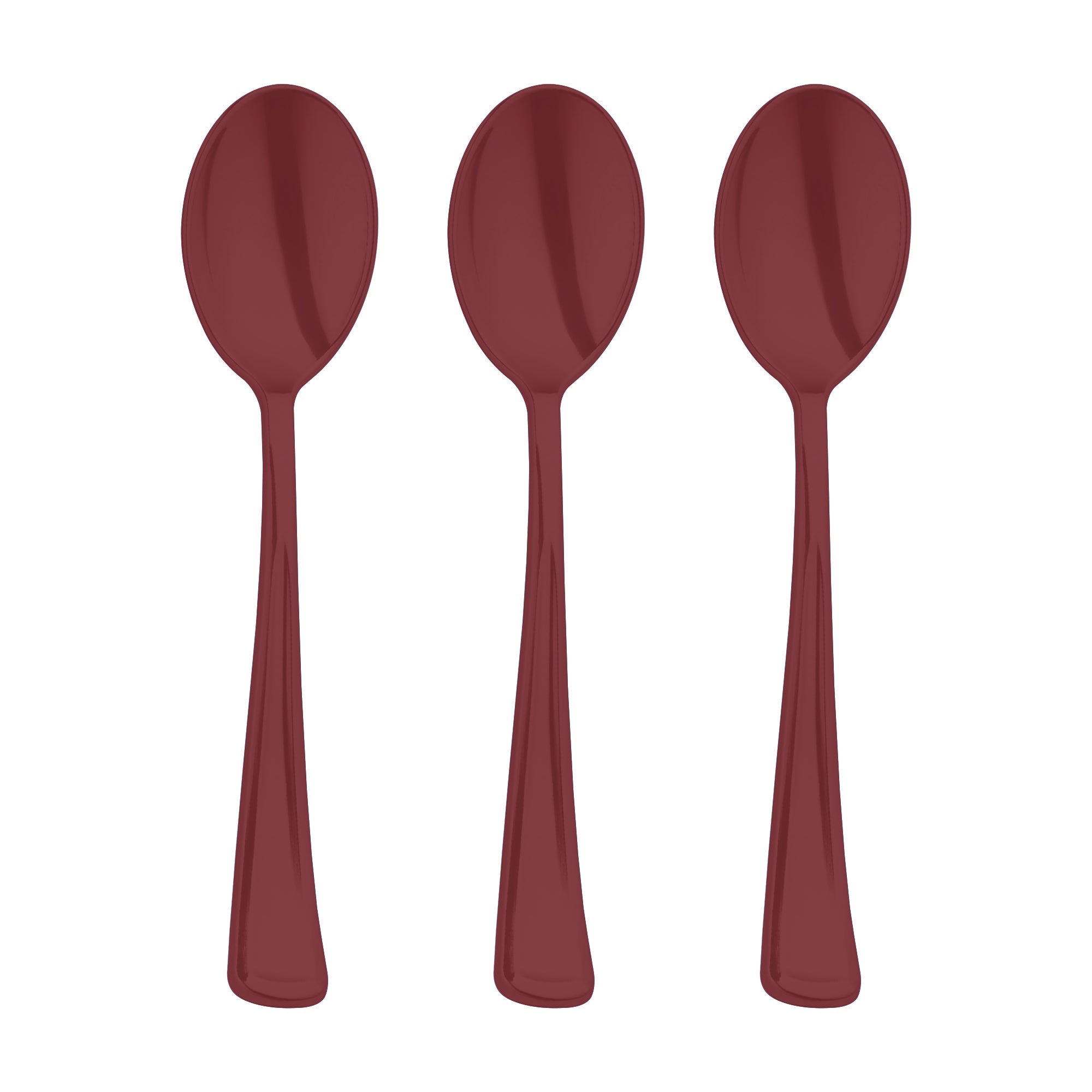 Red Disposable Plastic Party Spoons