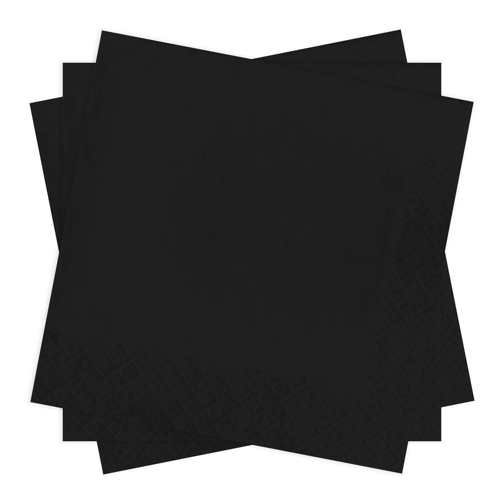 Black Velvet Paper Beverage/Cocktail Napkins