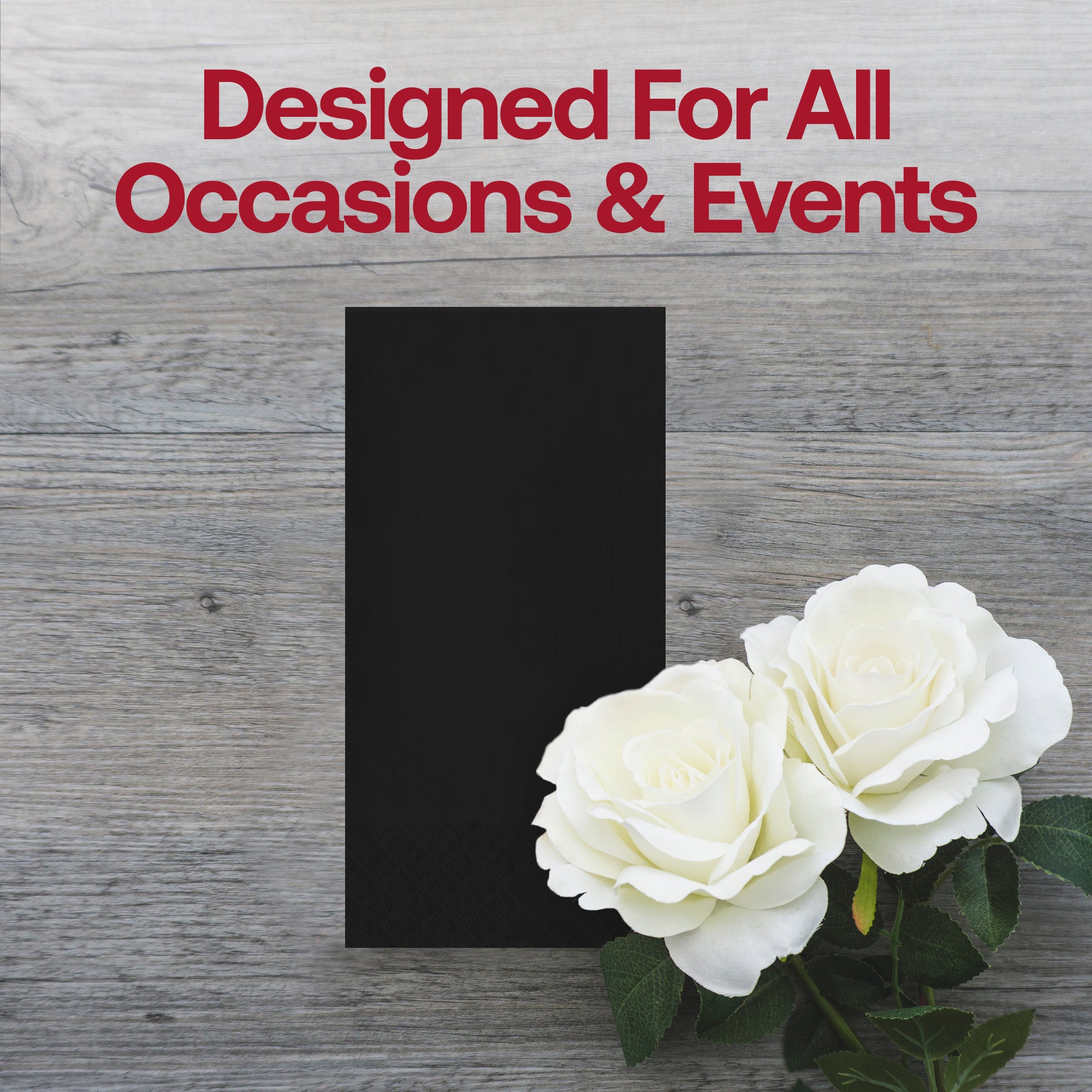 Black Velvet Paper Dinner Napkins