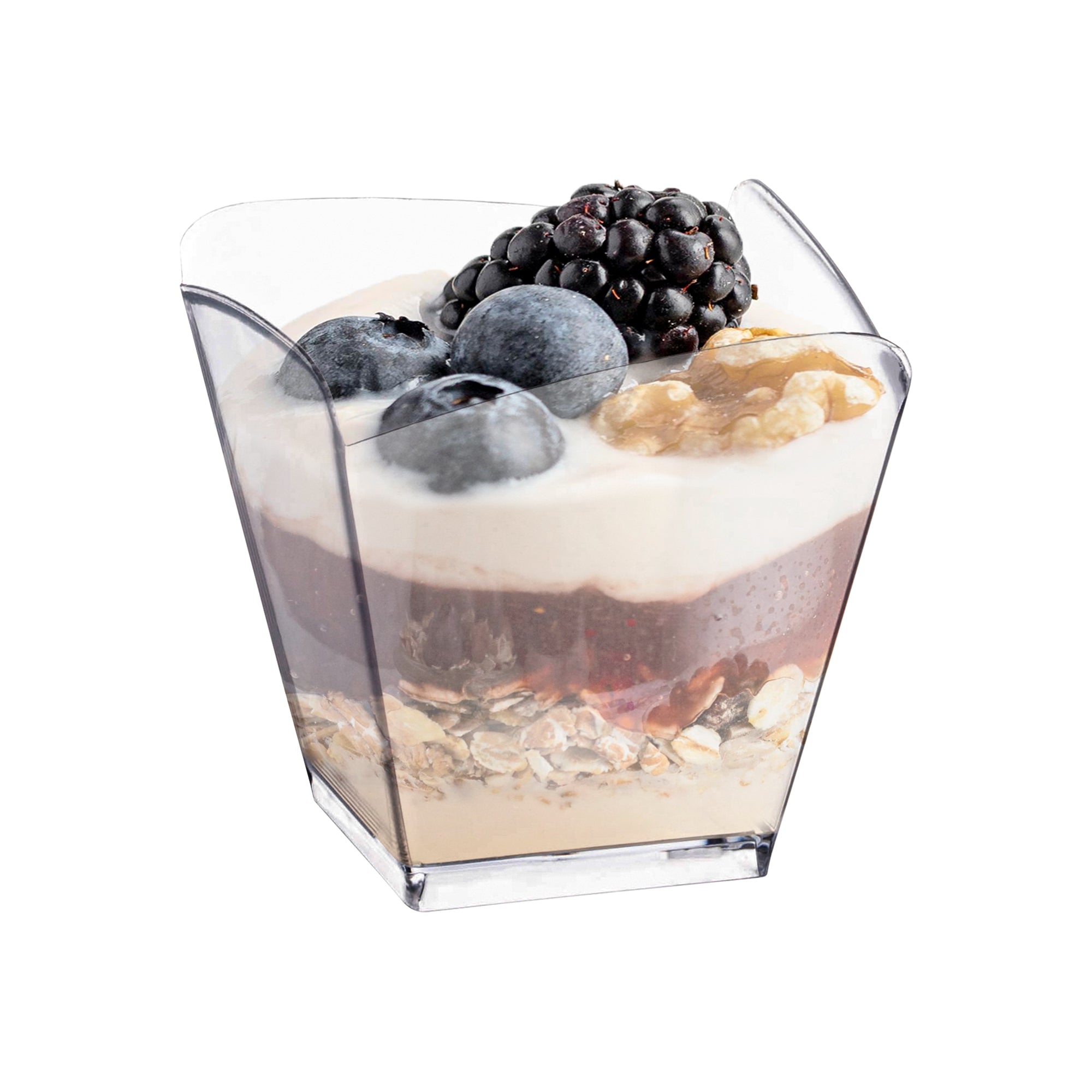 3.5 oz. Clear Small Square Disposable Plastic Cups