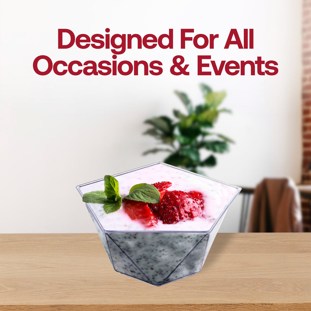 3.5 oz. Clear Star Pentagon Disposable Plastic Dessert Cups