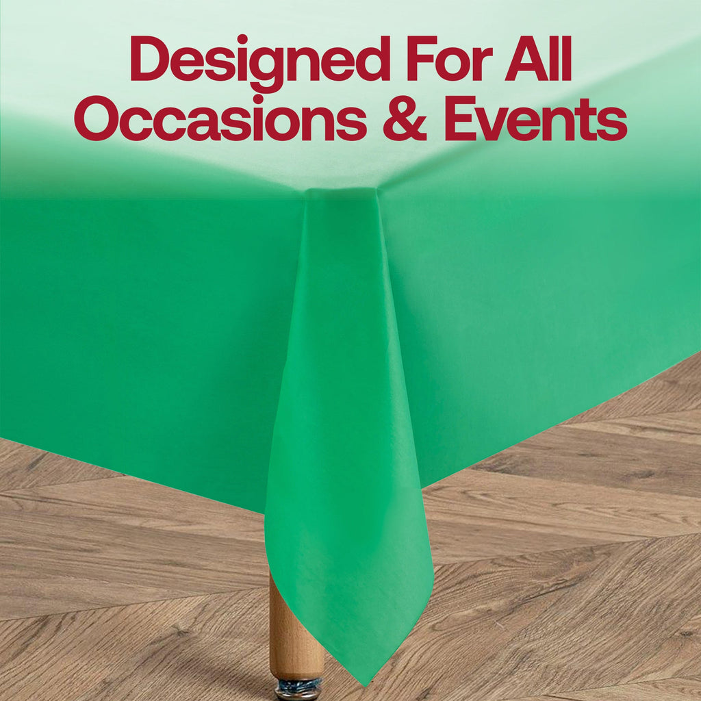 Hunter Green Rectangular Disposable Plastic Tablecloths (54" x 108")