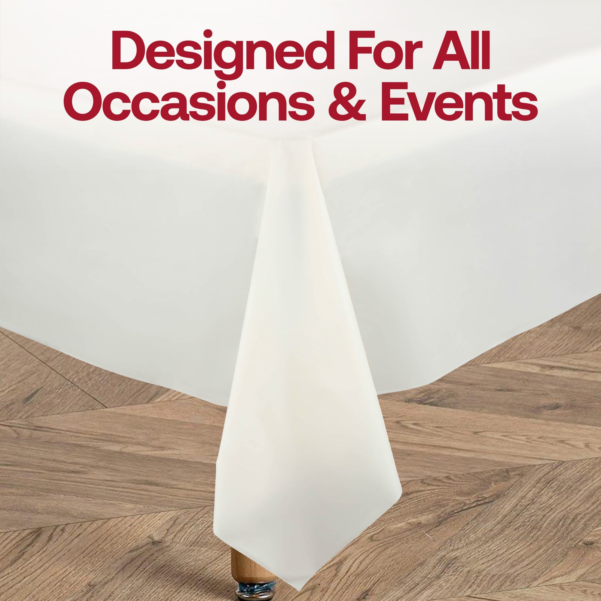 Ivory Rectangular Disposable Plastic Tablecloths (54" x 108")