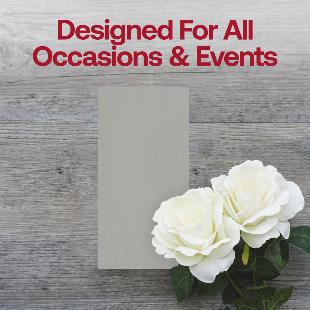 Shimmering Silver Paper Dinner Napkins