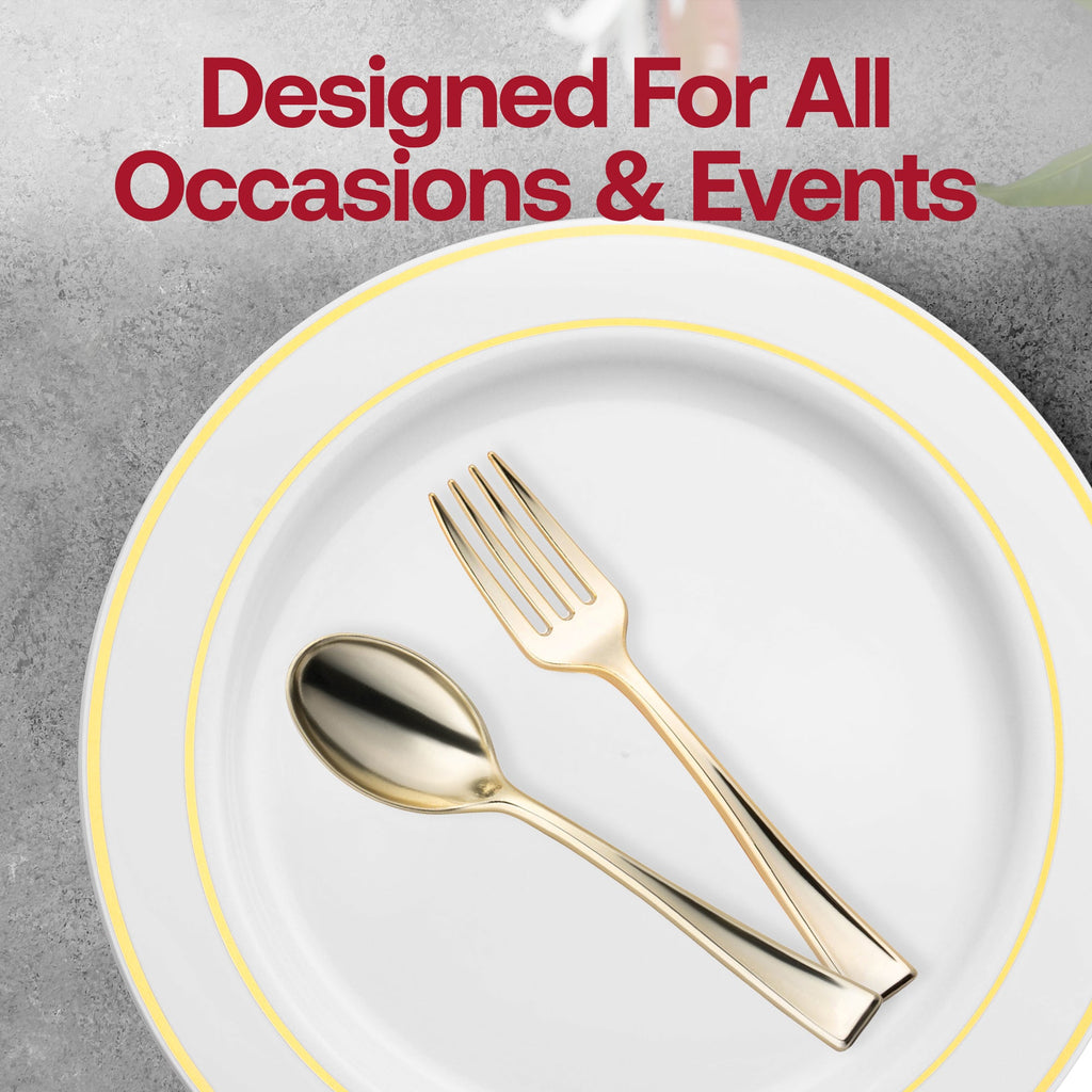 Shiny Metallic Gold Mini Plastic Disposable Tasting Forks