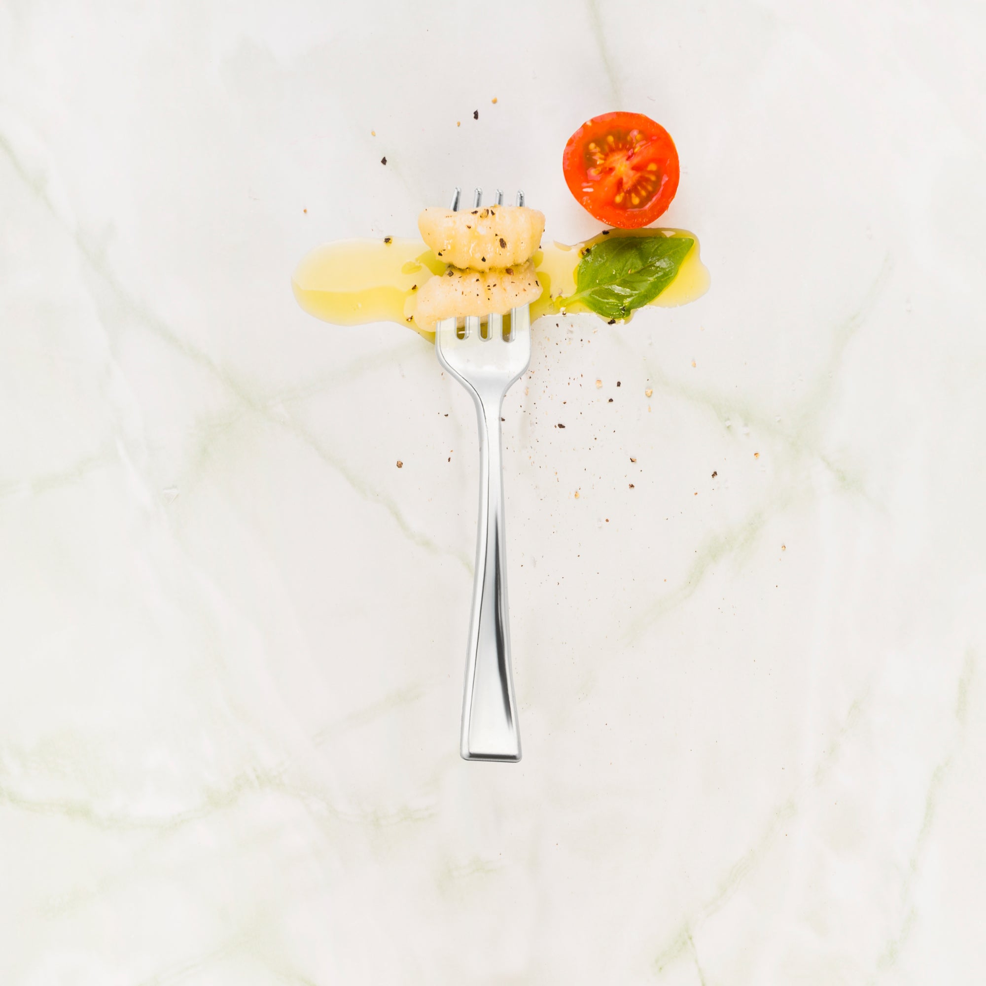 Shiny Metallic Silver Mini Plastic Disposable Tasting Forks