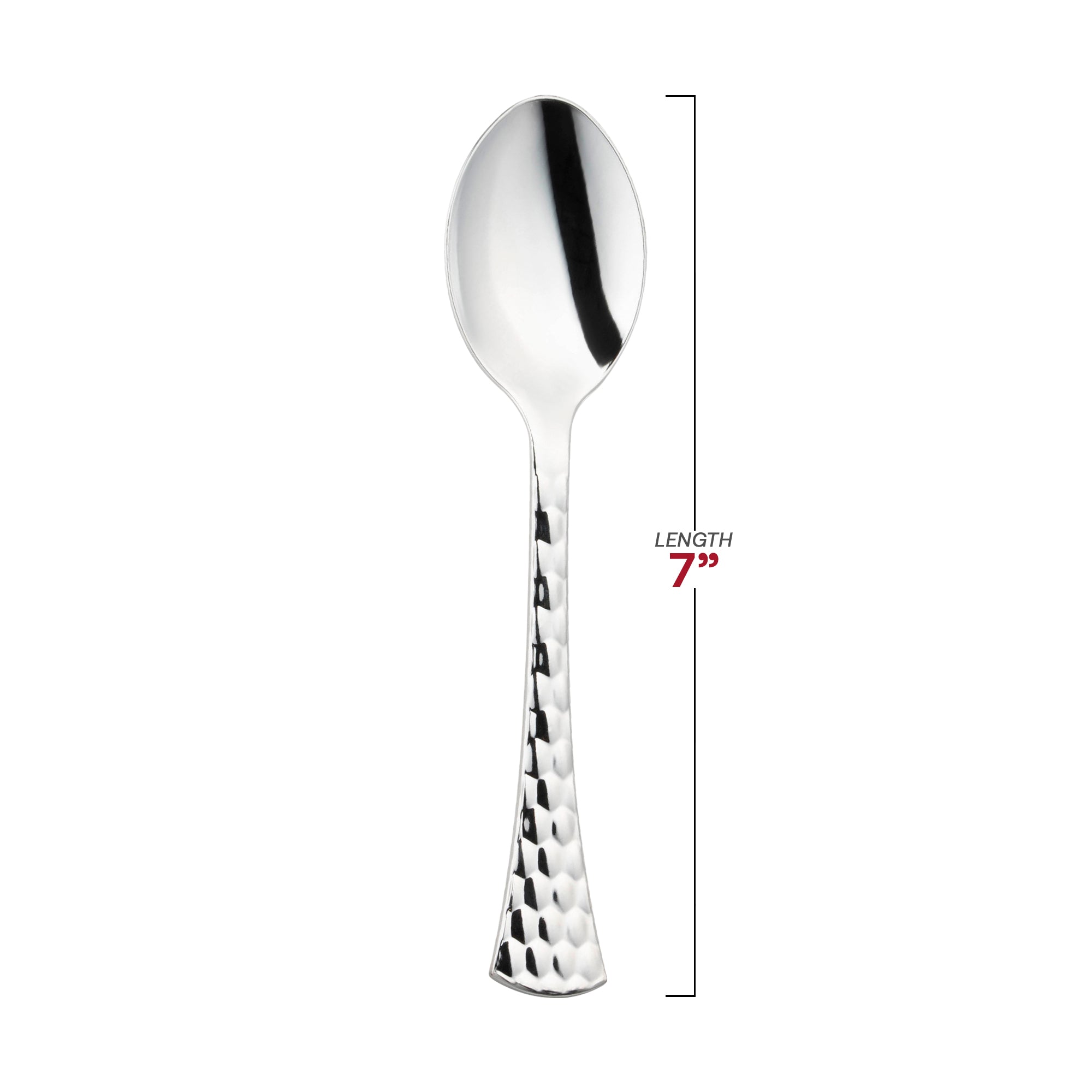 Shiny Silver Glamour Cutlery Disposable Plastic Spoons