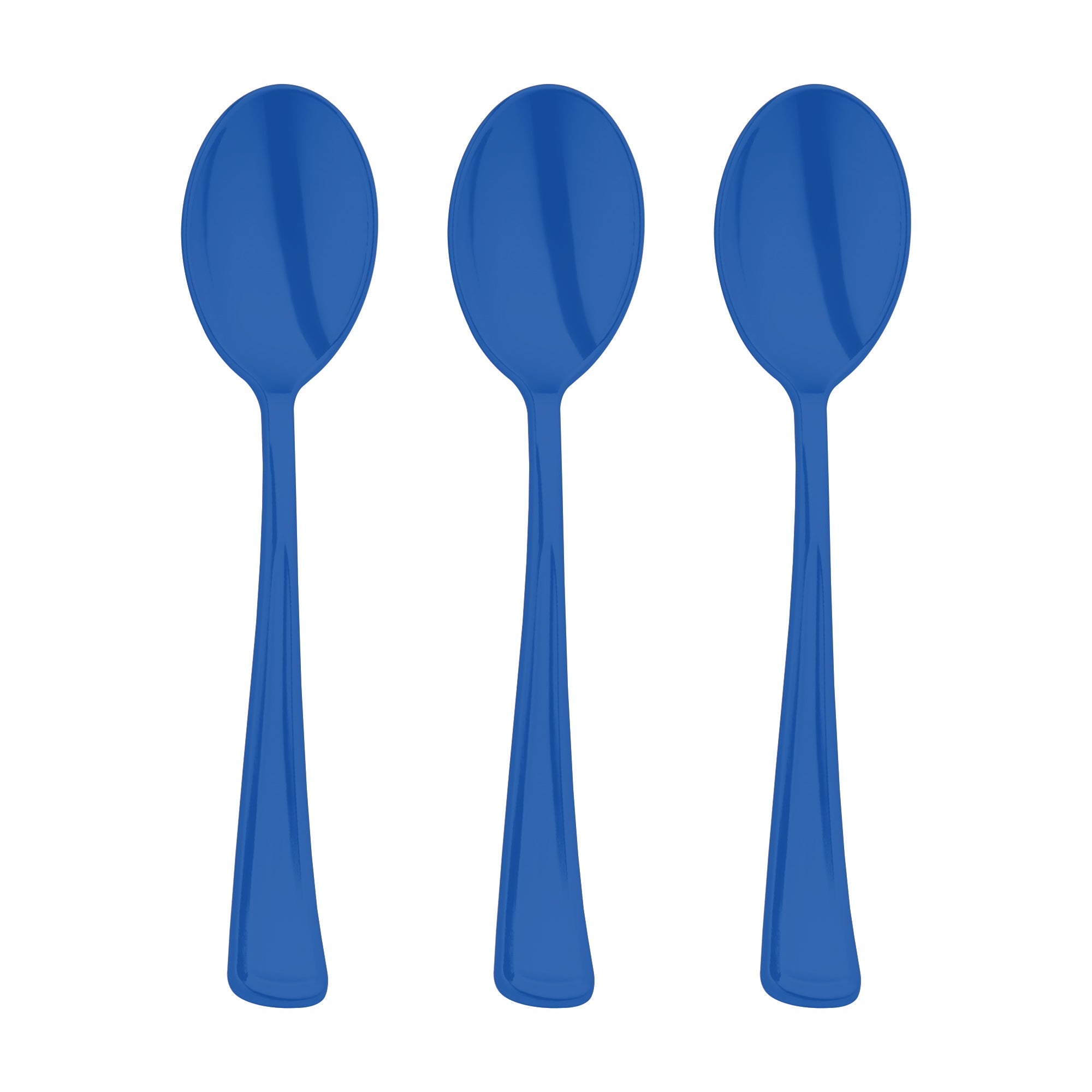 Blue Disposable Plastic Party Spoons