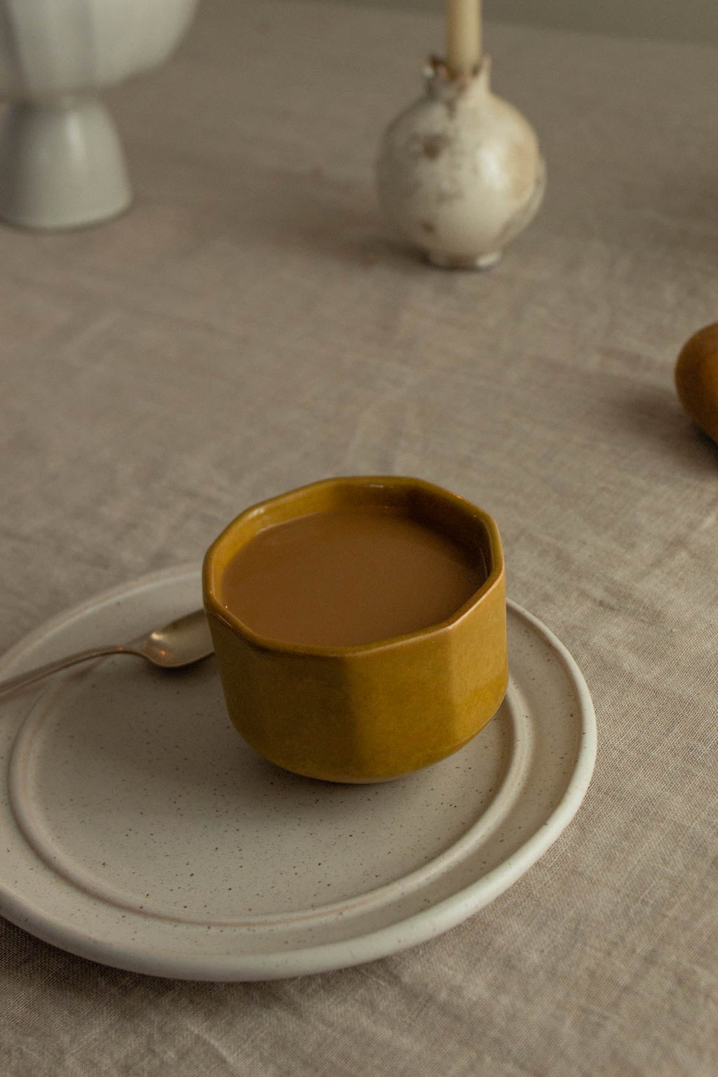 Ochre Latte Cup & Saucer - Limited Edition