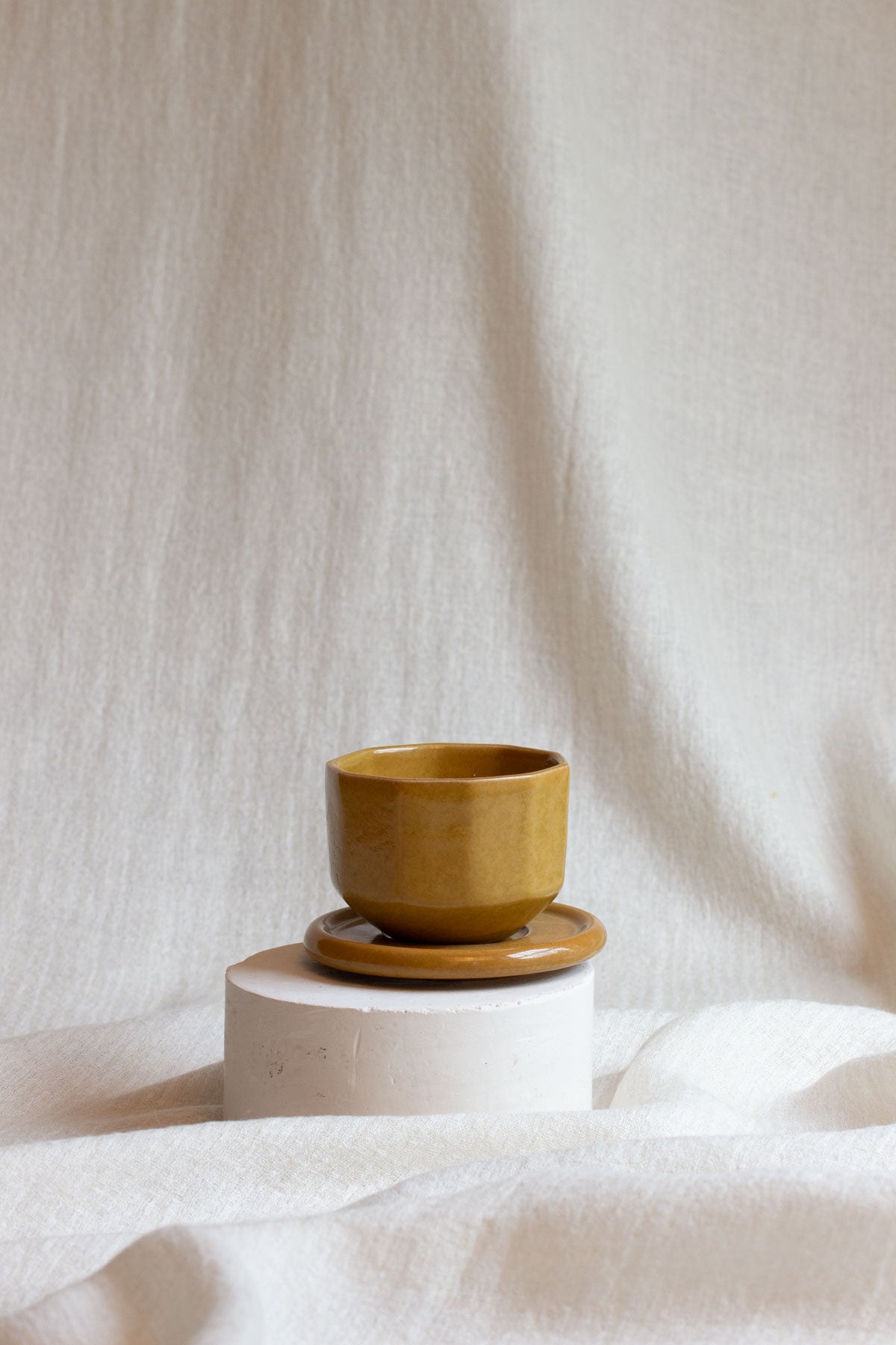 Ochre Latte Cup & Saucer - Limited Edition