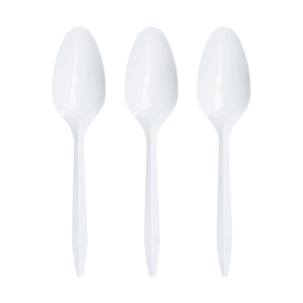 Medium Weight Disposable Plastic Teaspoons