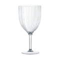 Clear Ribbed Plastic Wine Glasses (13 oz )
