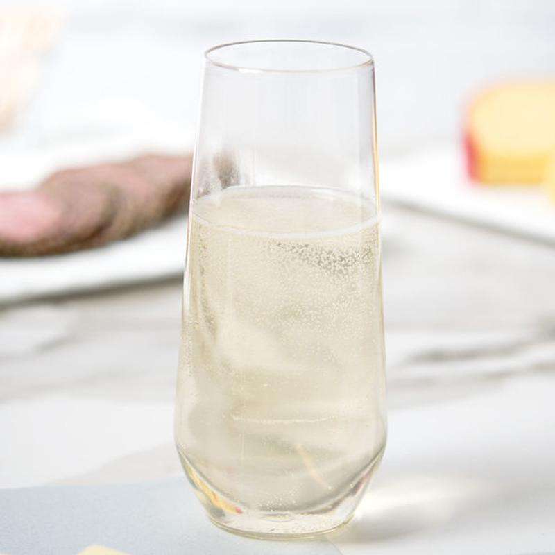 9 oz. Clear Stemless Plastic Champagne Flutes