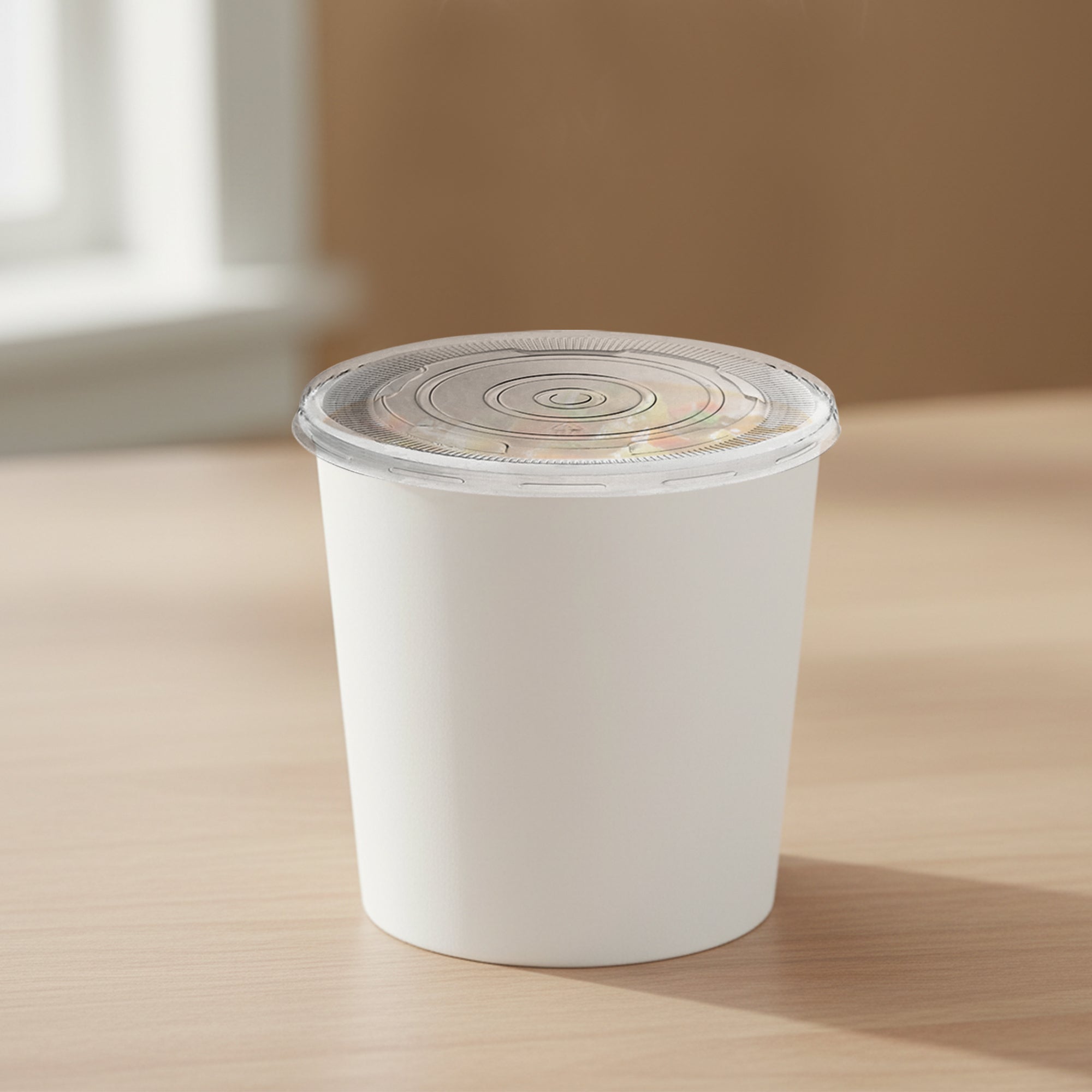 16 oz Squat Paper Soup Cups with Lids
