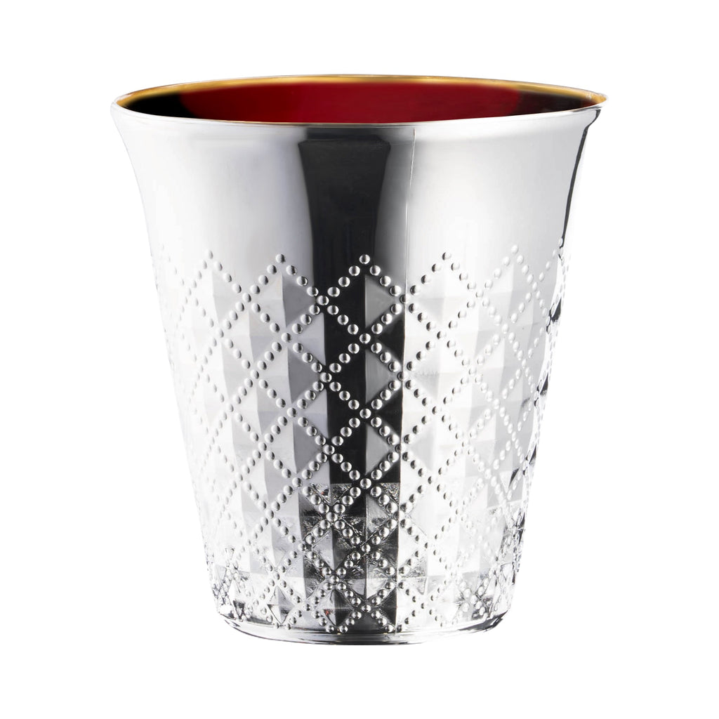 Shiny Metallic Aluminum Silver Round Plastic Kiddush Cups (5 oz. )