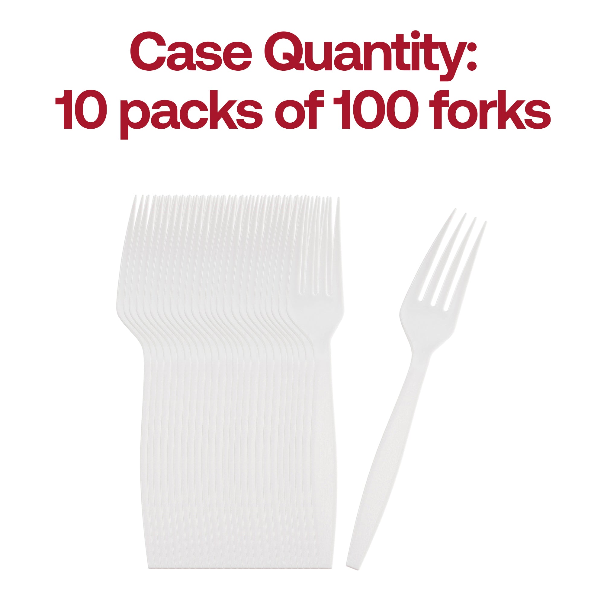 White Plastic Disposable Forks