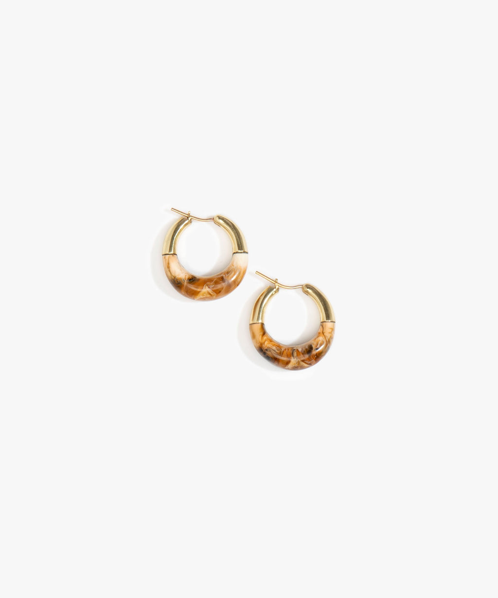 Small Horn Hoop Earrings