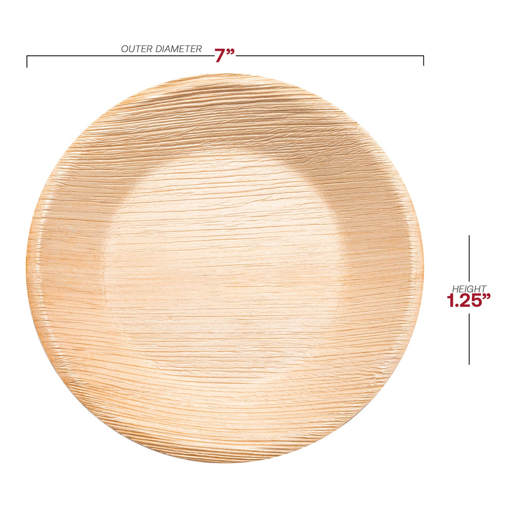 Round Palm Leaf Eco Friendly Disposable Soup Bowls (13 oz.)
