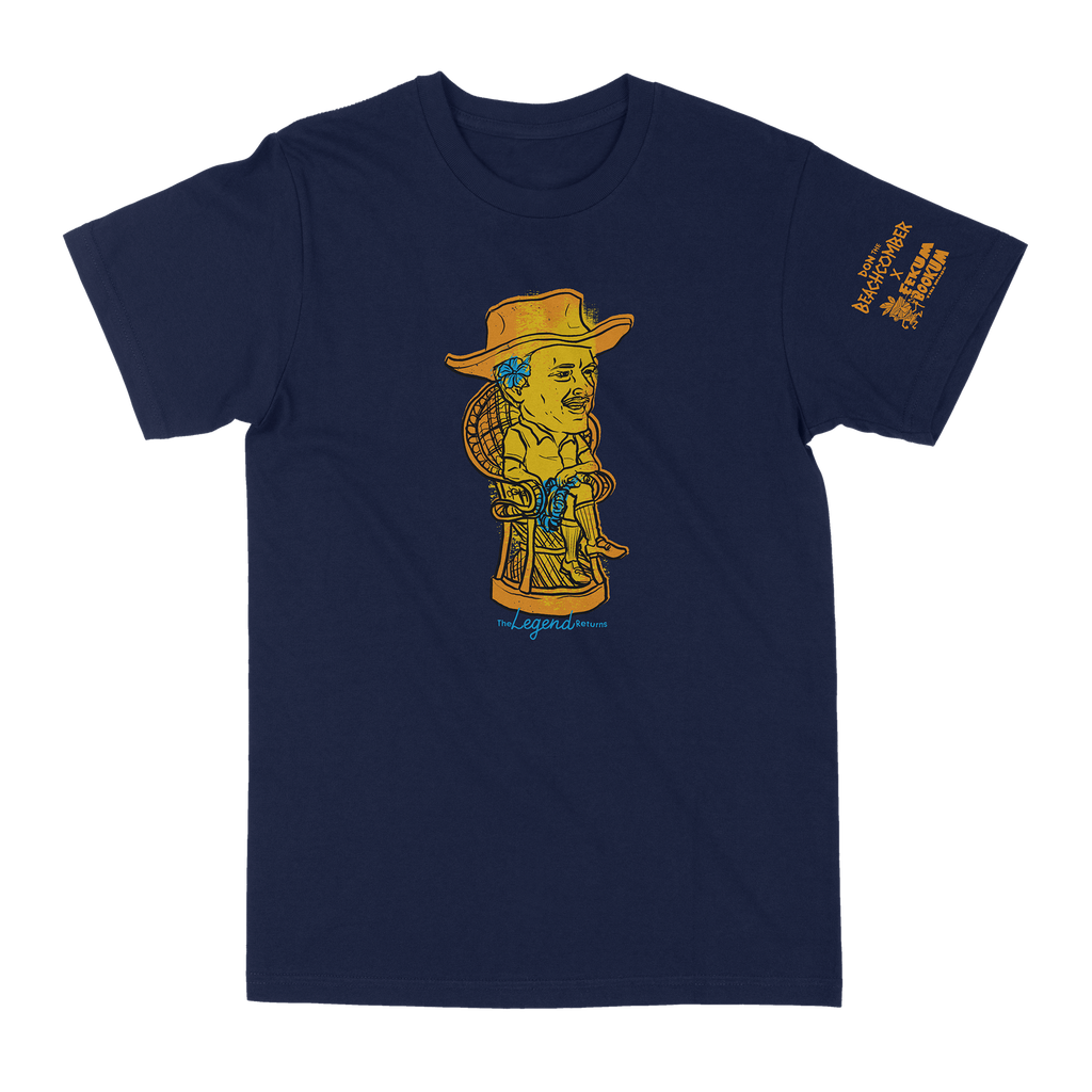 Eekum Bookum's The Legend Returns Mug Navy Blue Tee