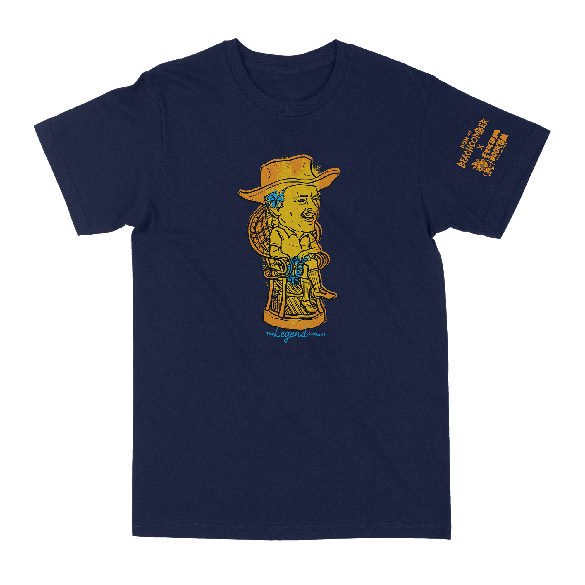 Eekum Bookum's The Legend Returns Mug Navy Blue Tee