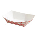 1 lb Red Plaid Paper Food Trays