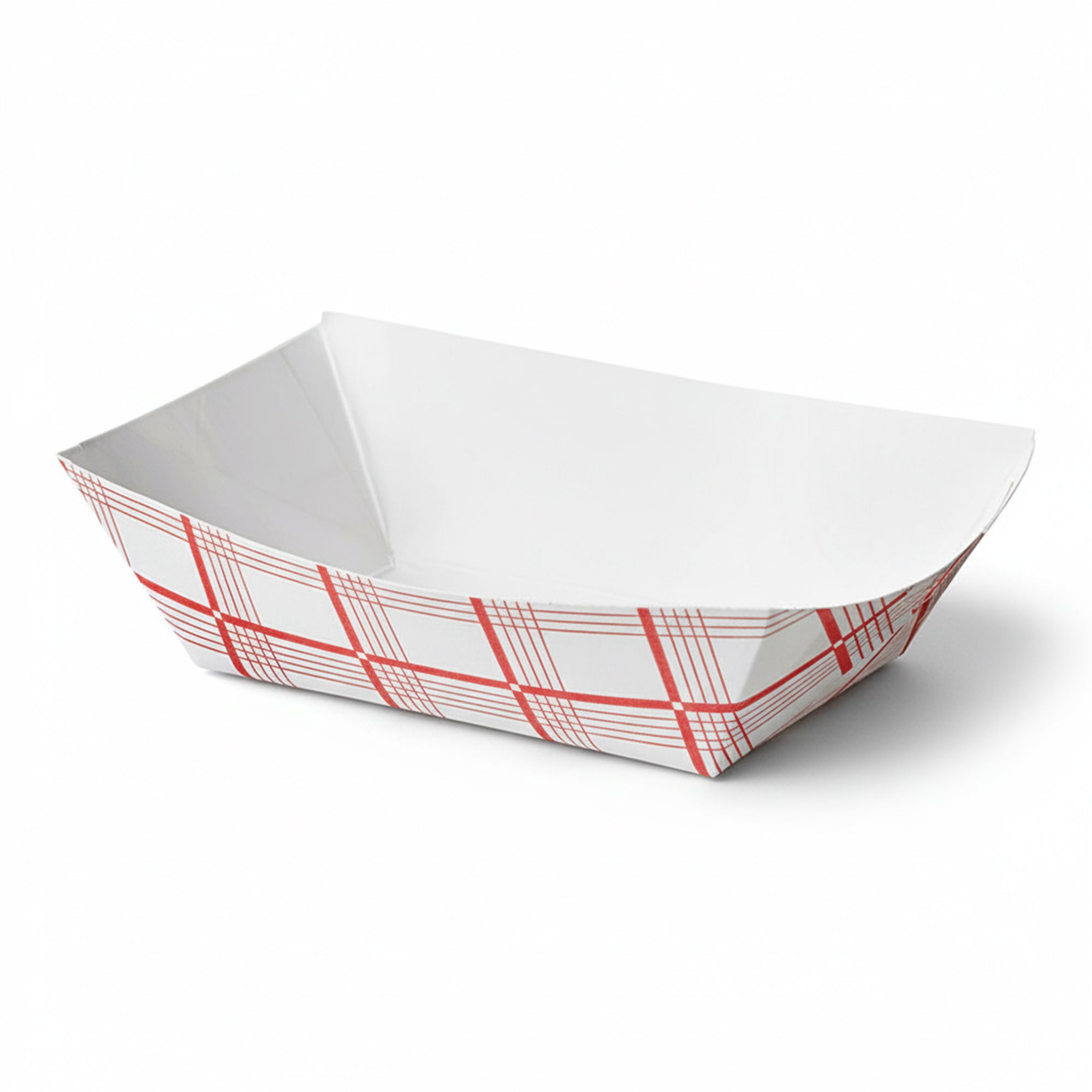 4 oz Red Plaid Paper Food Trays