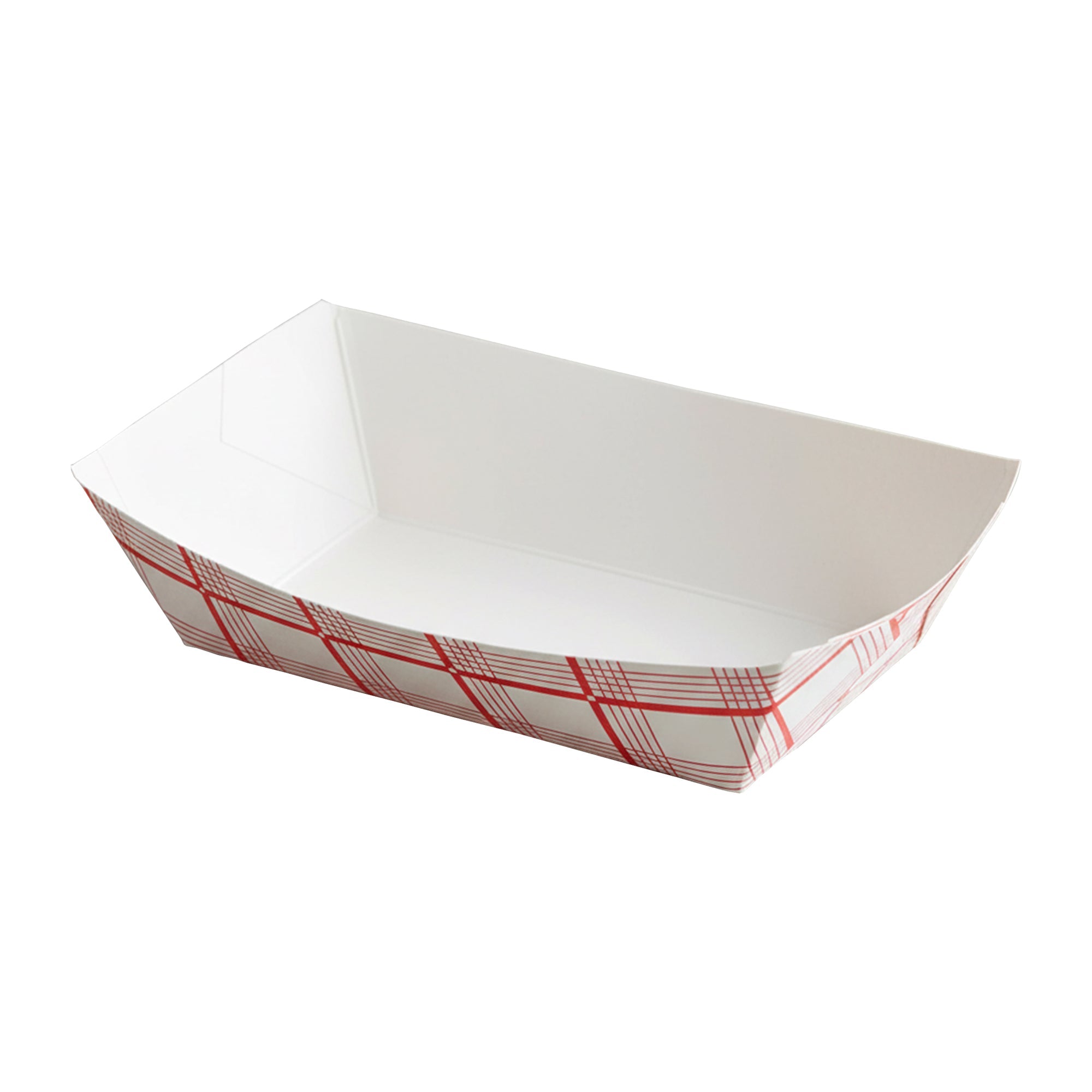 6 oz Red Plaid Paper Food Trays