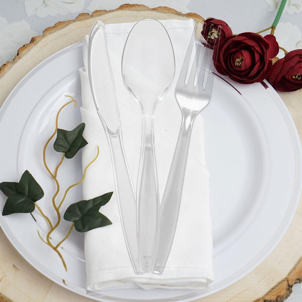 Clear Plastic Disposable Forks