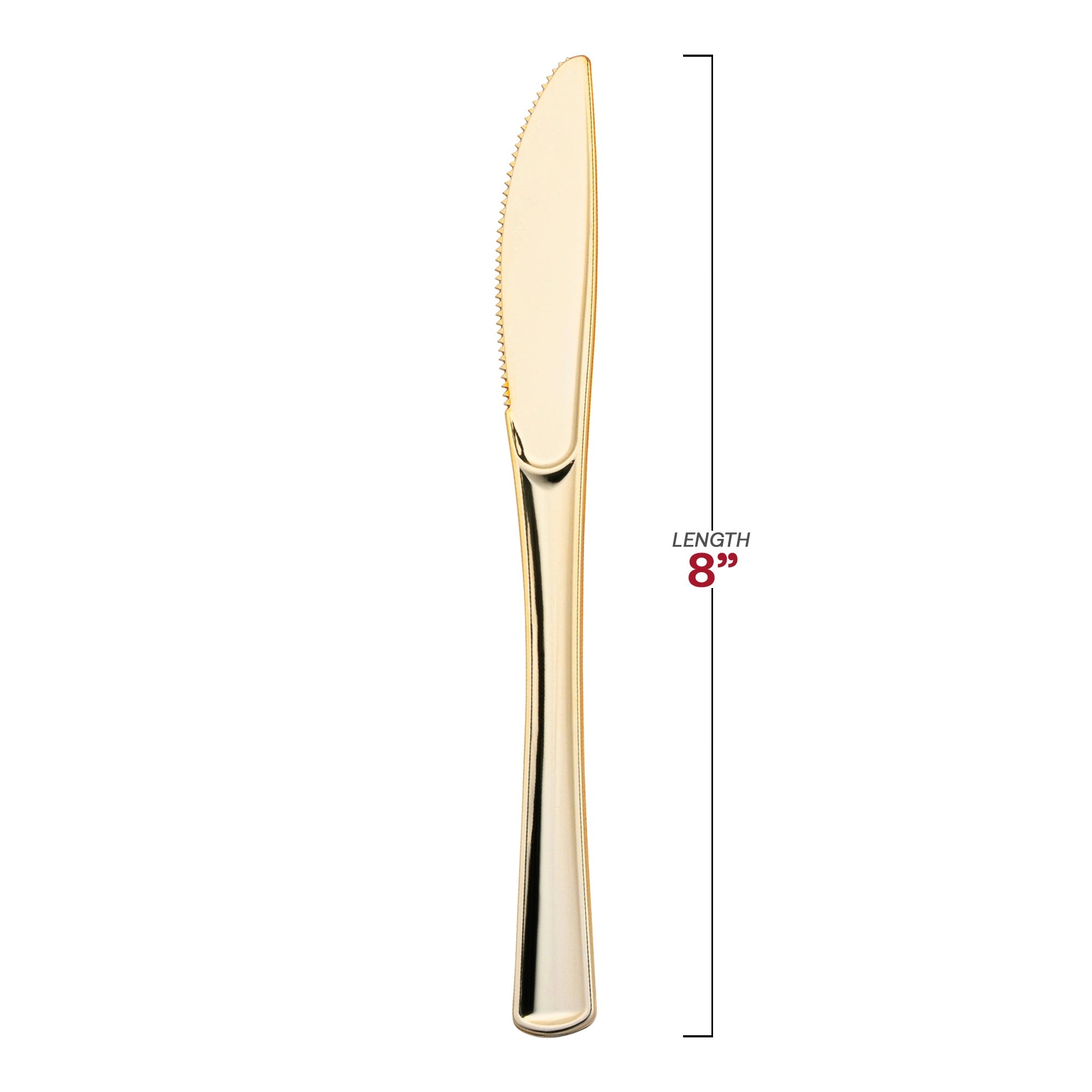 Shiny Metallic Gold Plastic Knives