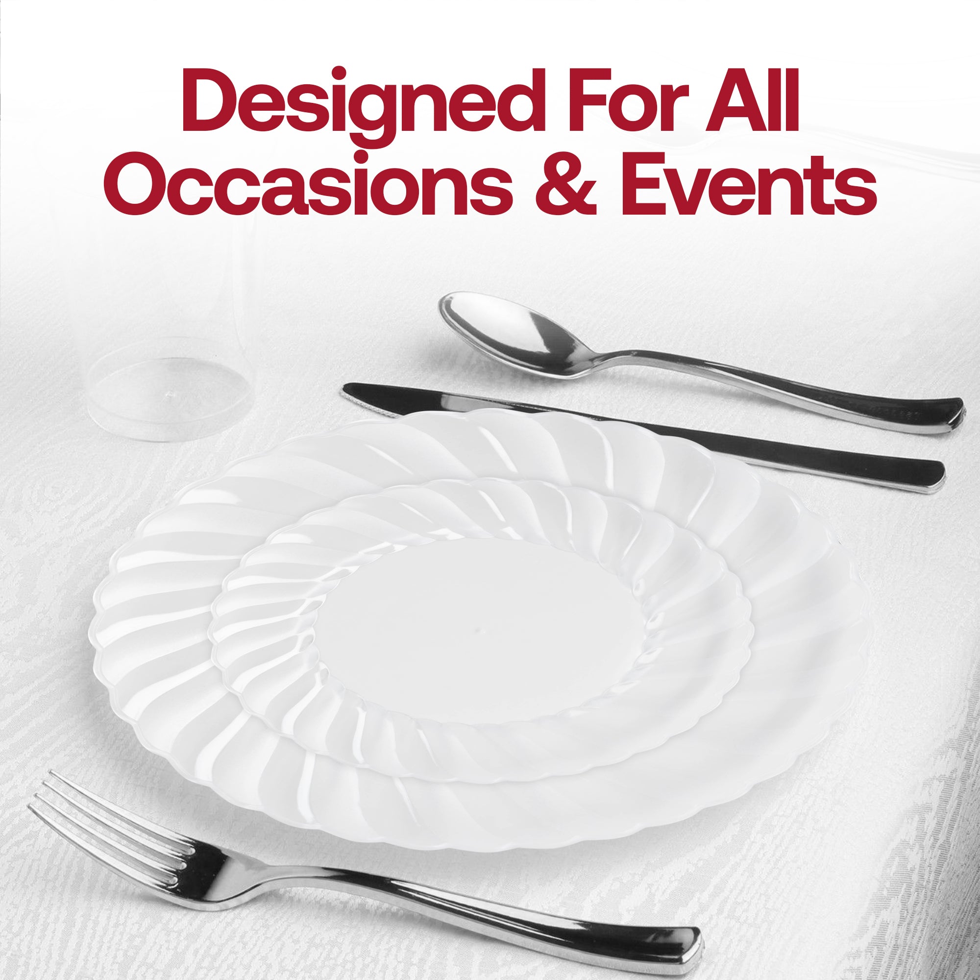 Clear Flair Plastic Buffet Plates (9")