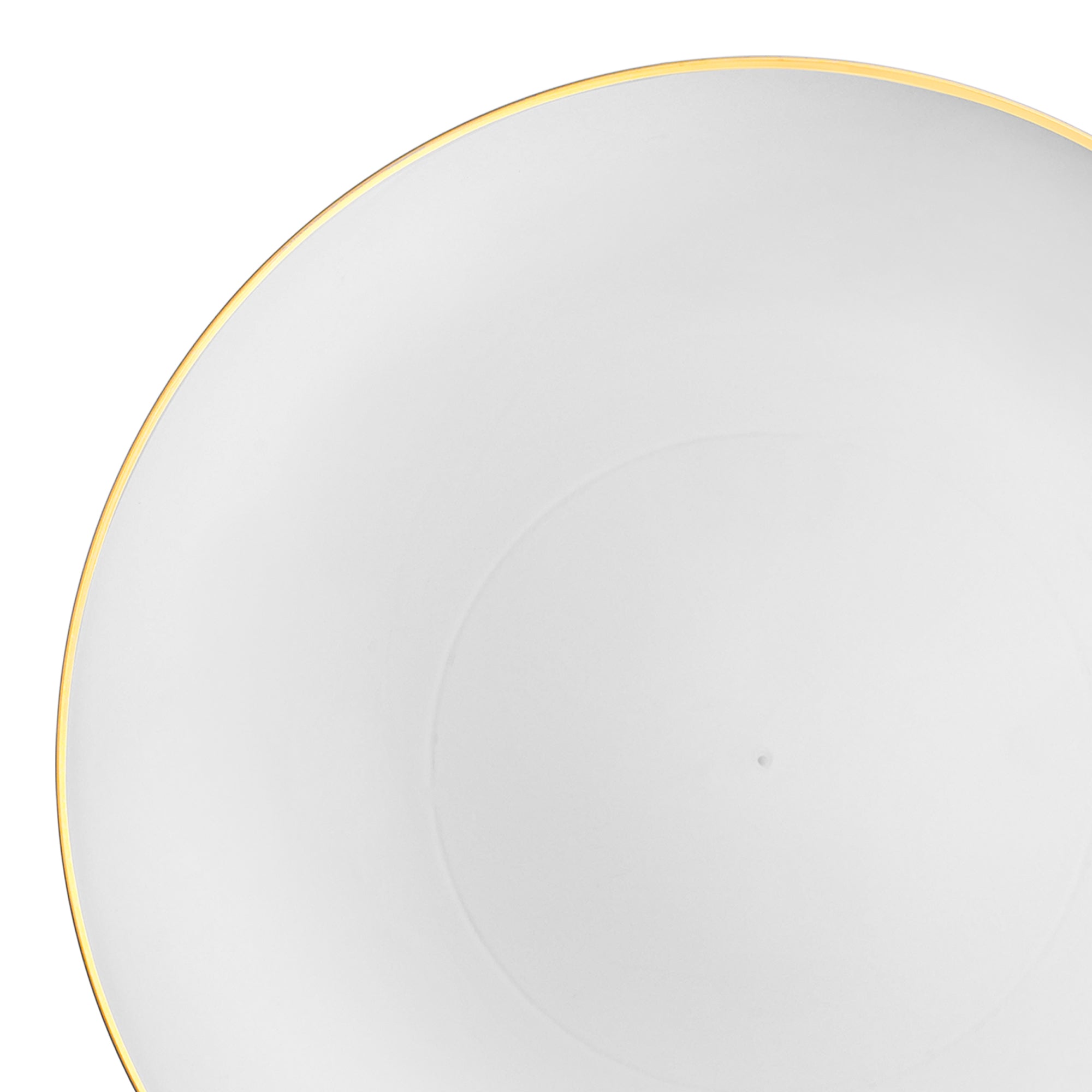 White with Gold Organic Plastic Dinner Plates (9")