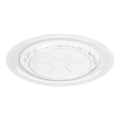 Clear Floral Round Disposable Plastic Dinnerware Value Set
