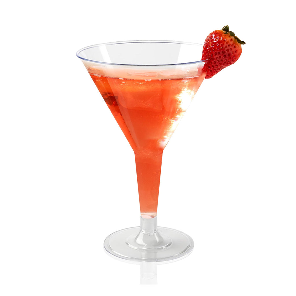 Clear Plastic Martini Glasses (6 oz. )