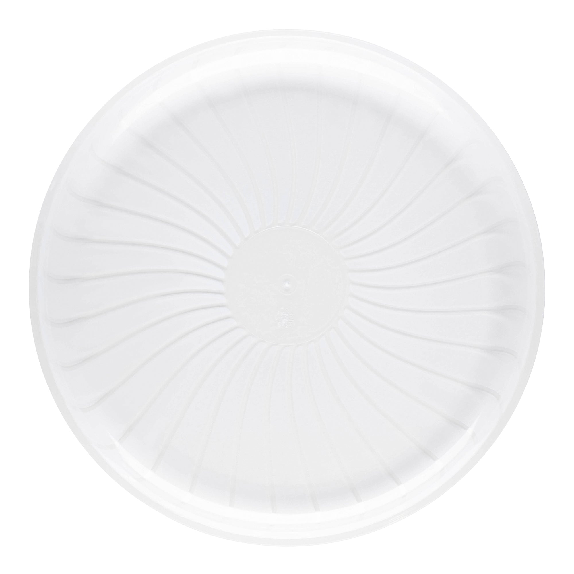 14" Clear Pavilion Round Disposable Plastic Trays