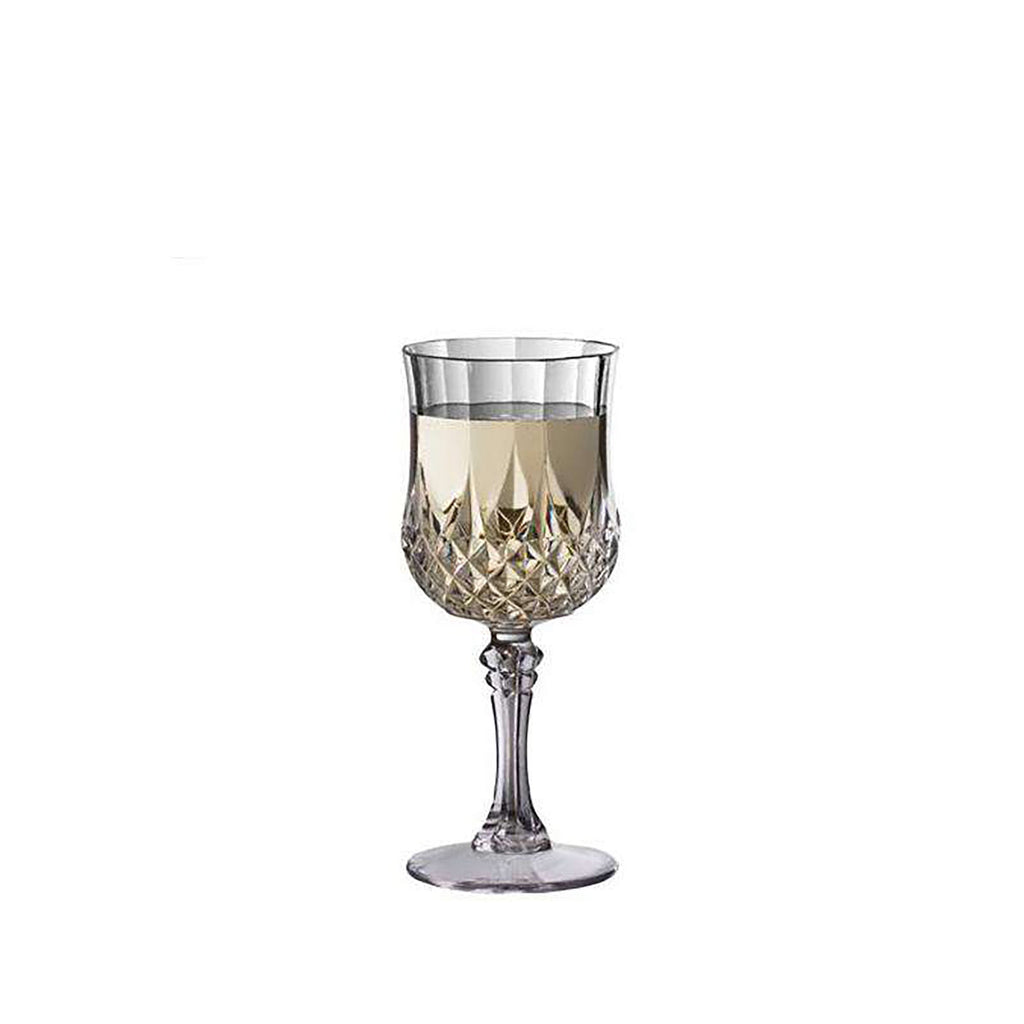 Crystal Cut Plastic Wine Glasses (8 oz. )