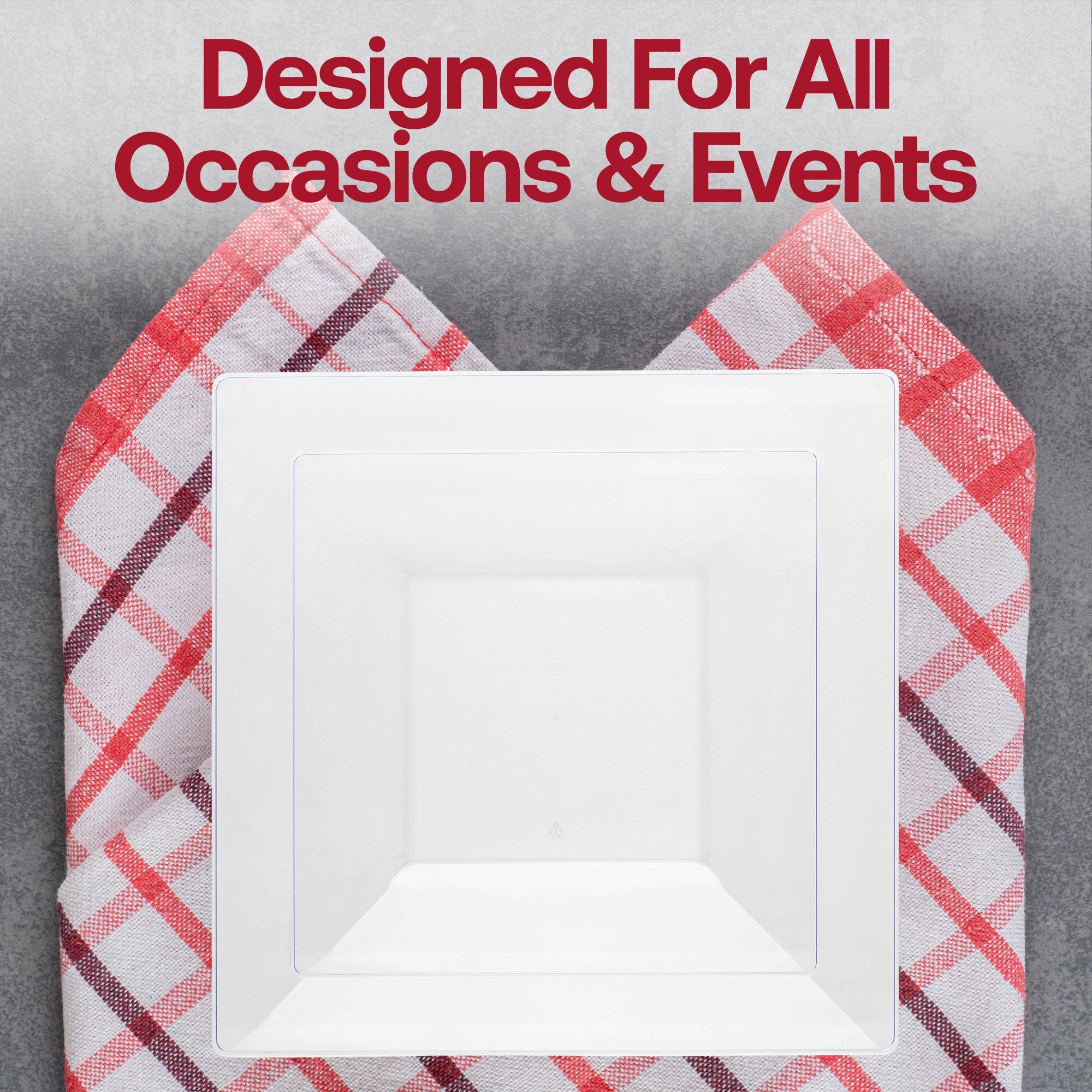 Clear Square Plastic Wedding Value Set