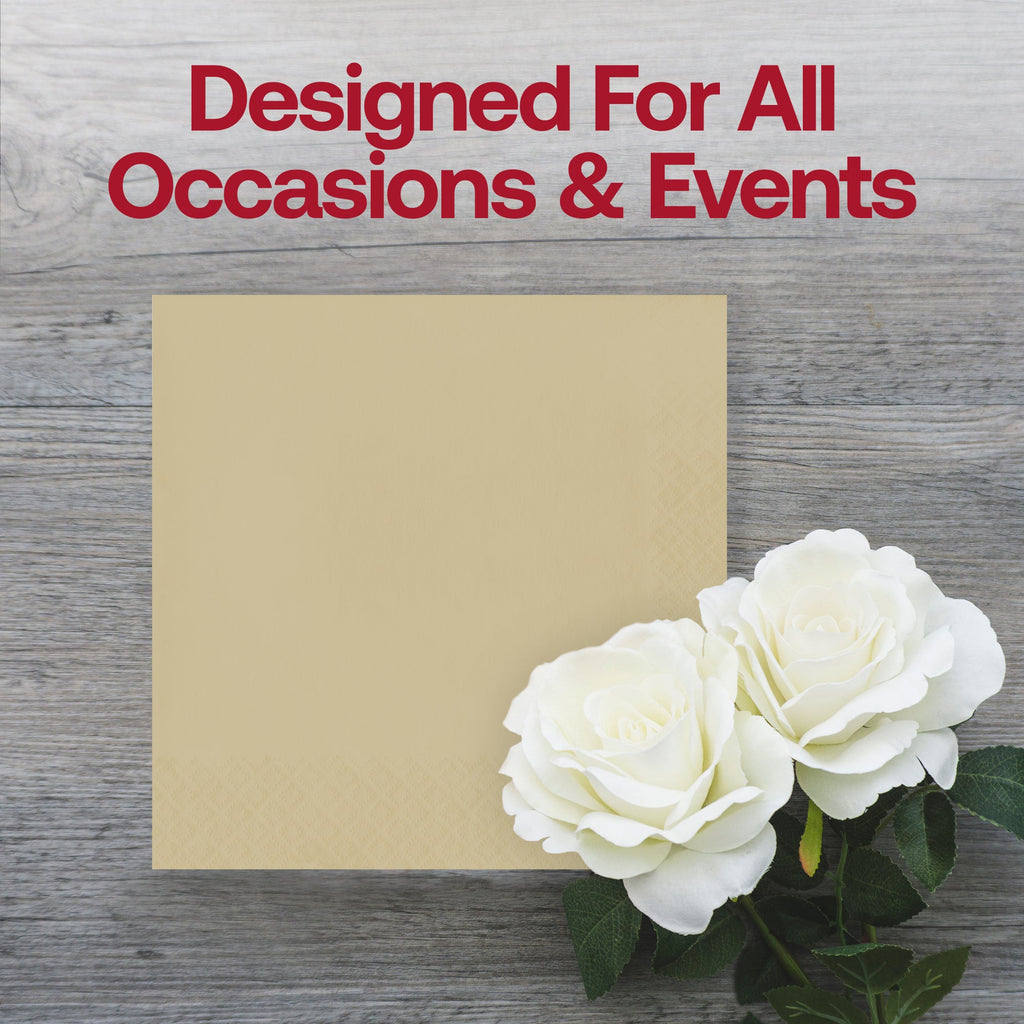 Ivory Paper Beverage/Cocktail Napkins