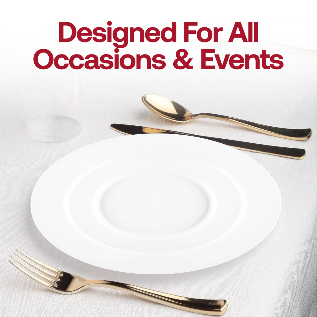 Matte Milk White Round Disposable Plastic Appetizer/Salad Plates (7.5")
