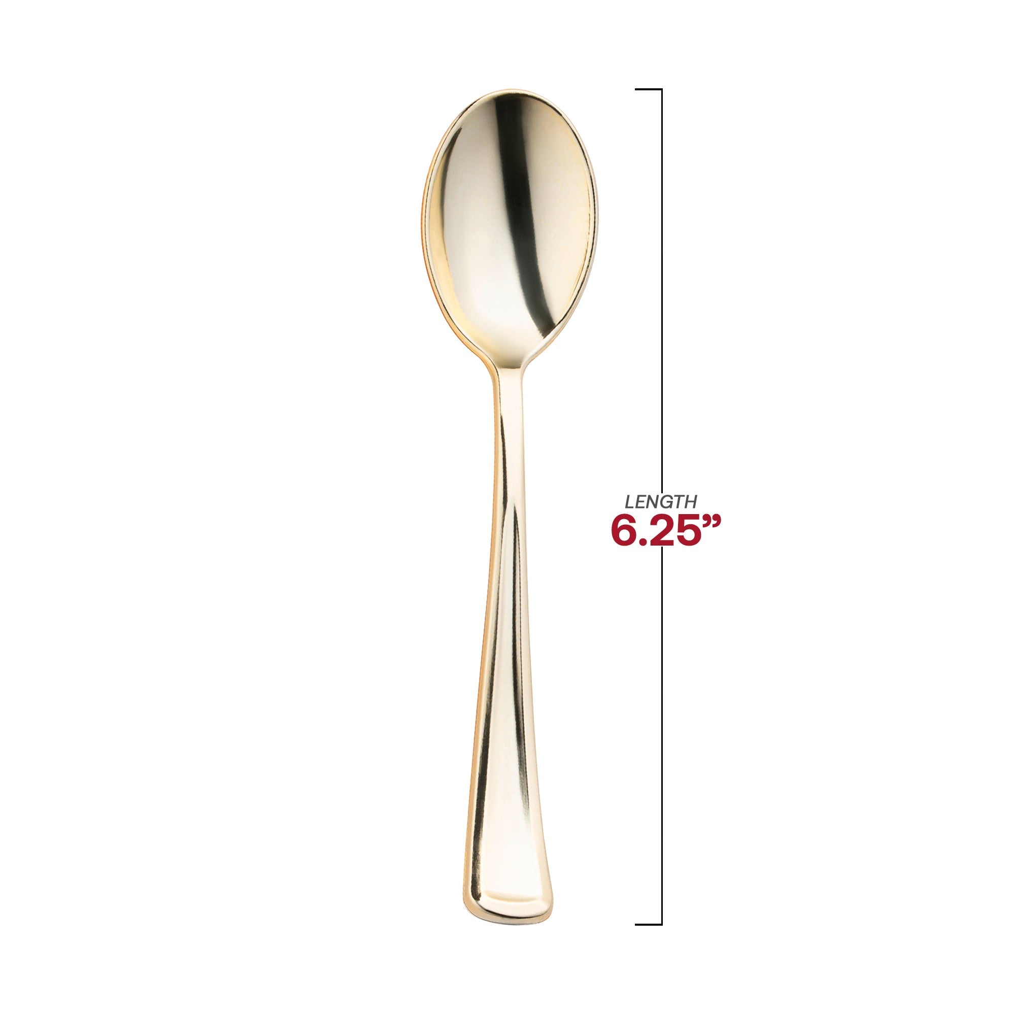 Shiny Metallic Gold Plastic Spoons