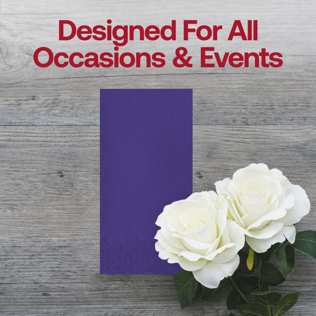 Purple Paper Dinner Napkins