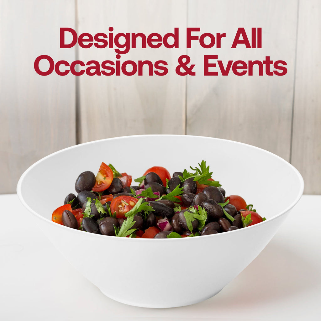 Solid White Organic Round Disposable Plastic Dessert Bowls (6 oz.)