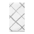 White with Silver Diamond Paper Dinner Napkins